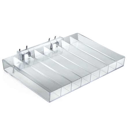 Azar Displays Eight Compartment Tray for Pegboard or Slatwall, PK2 225568